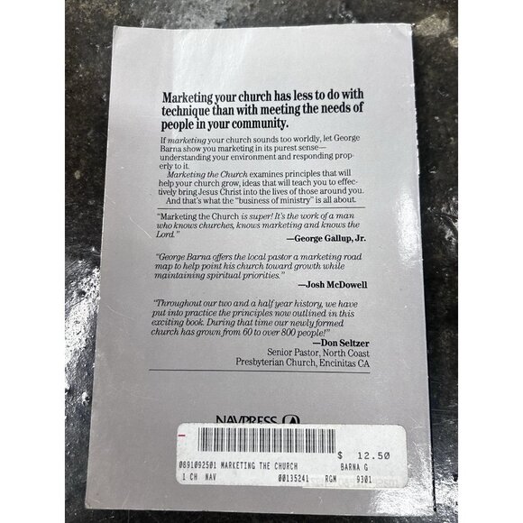 Marketing the church Book by George Barna Paperback 1991 - Picture 3 of 3